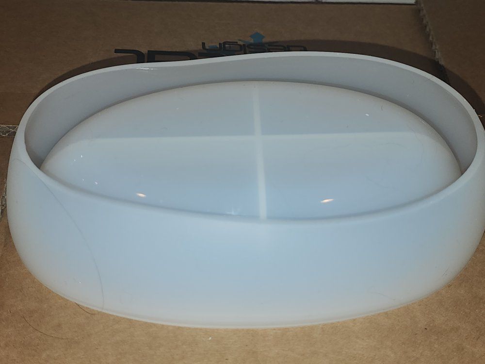White Silicone Mold Oval Divided Tray Container Casting Mold