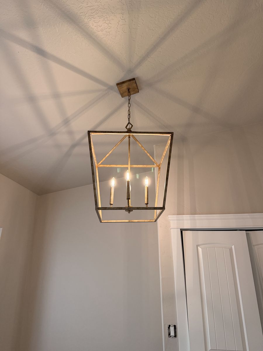 Lantern style chandelier candelabra