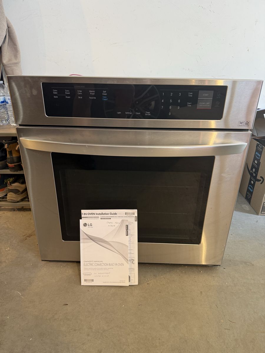 LG Electric Convection Single Wall Oven Stainless Steel with Manual