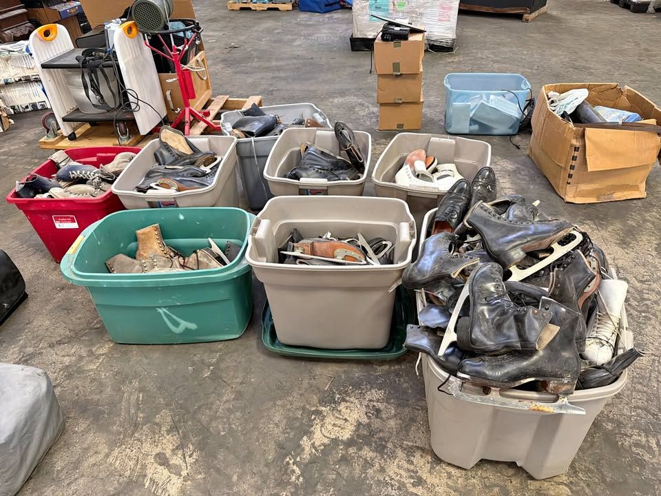 Lot of 80+ Pairs — Mixed Vintage Ice Skates (Bulk Warehouse Surplus) $325 Everything Included