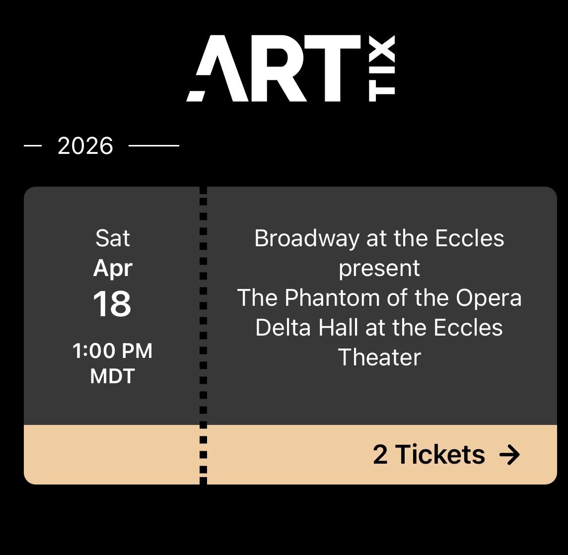 Broadway - Phantom of the Opera Tickets