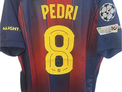 Barcelona Fc Soccer Jersey PEDRI 8 LARGE