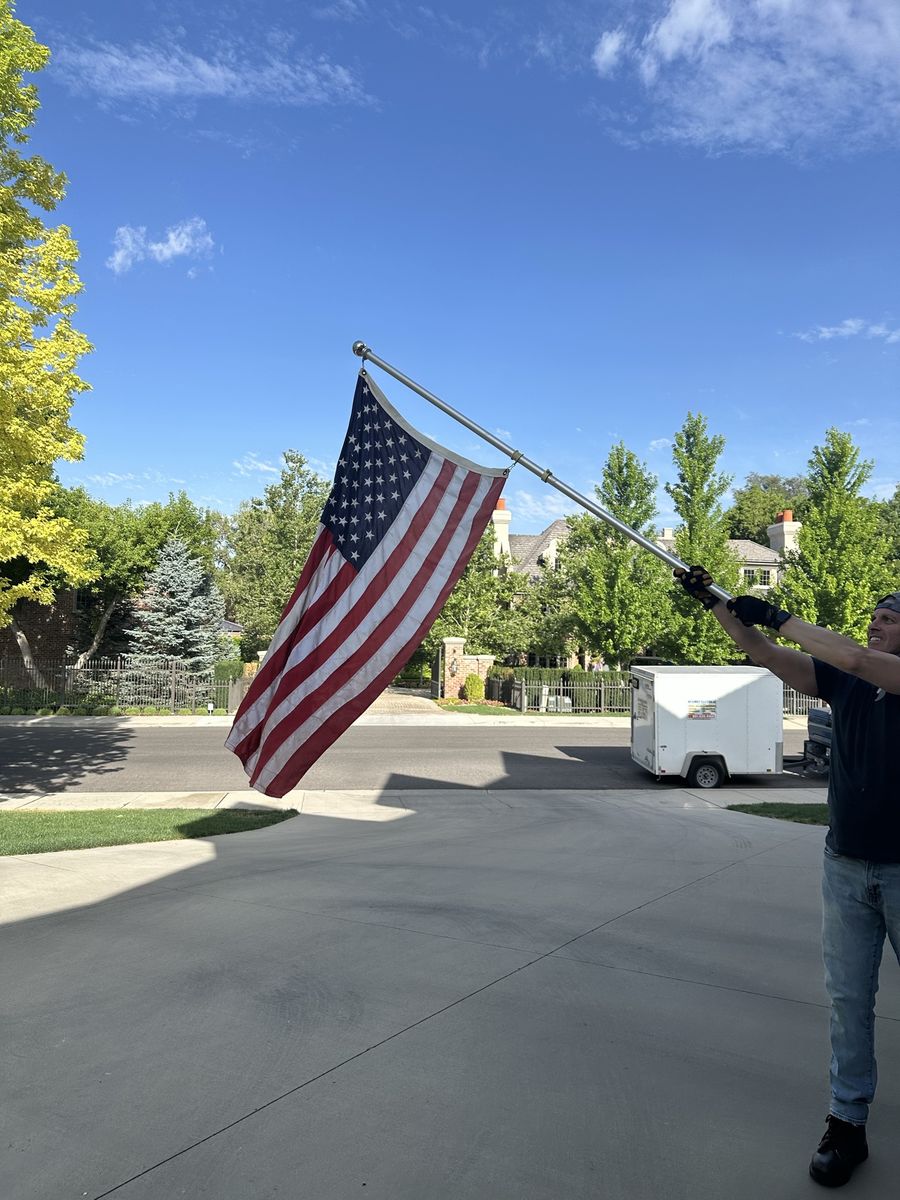 American Flag with Pole - Large US Flag for Outdoor Display