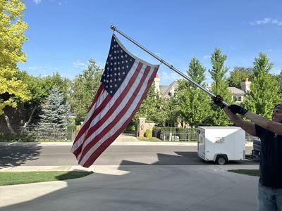 American Flag with Pole - Large US Flag for Outdoor Display