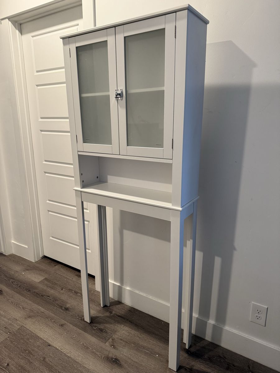 Brand New White Over The Toilet Storage Cabinet
