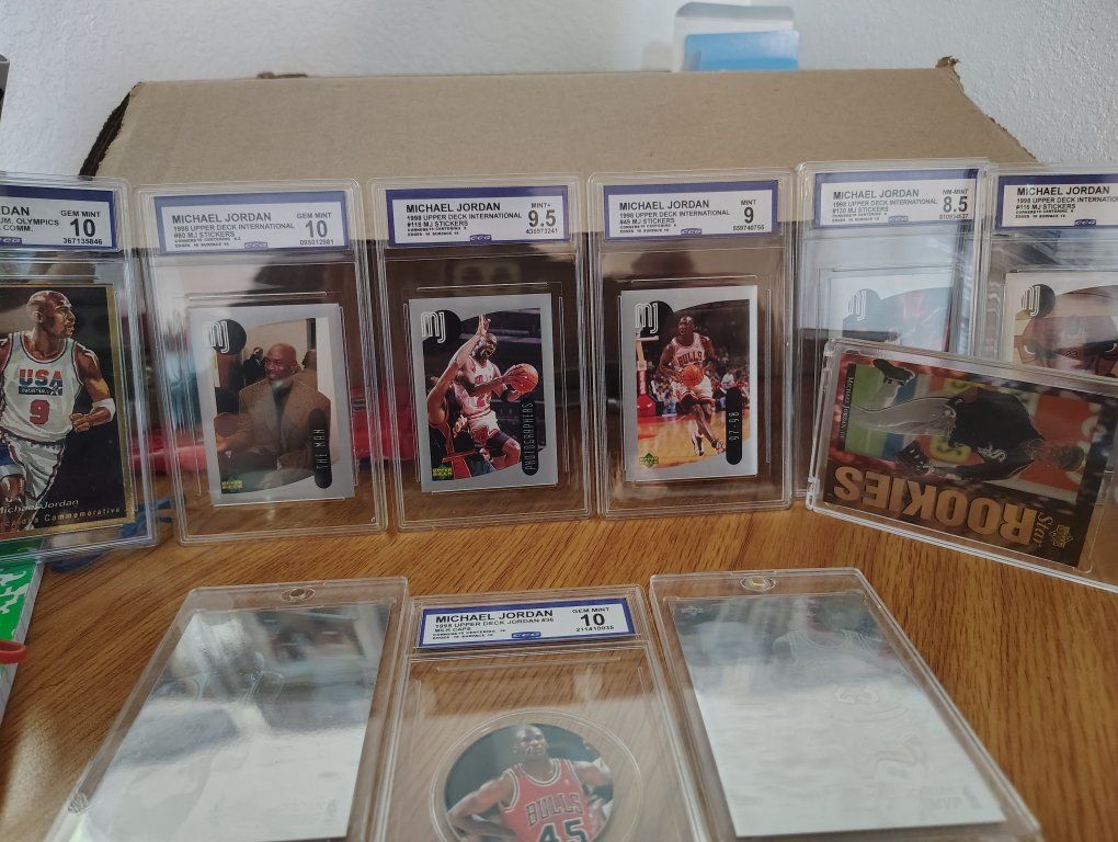 Michael Jordan NBA Card & Milk Cap Collection - Graded CCG 10, 9.5, 9, 8.5