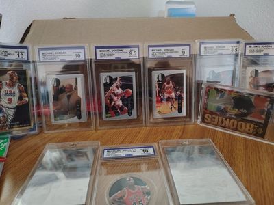 Michael Jordan NBA Card & Milk Cap Collection - Graded CCG 10, 9.5, 9, 8.5