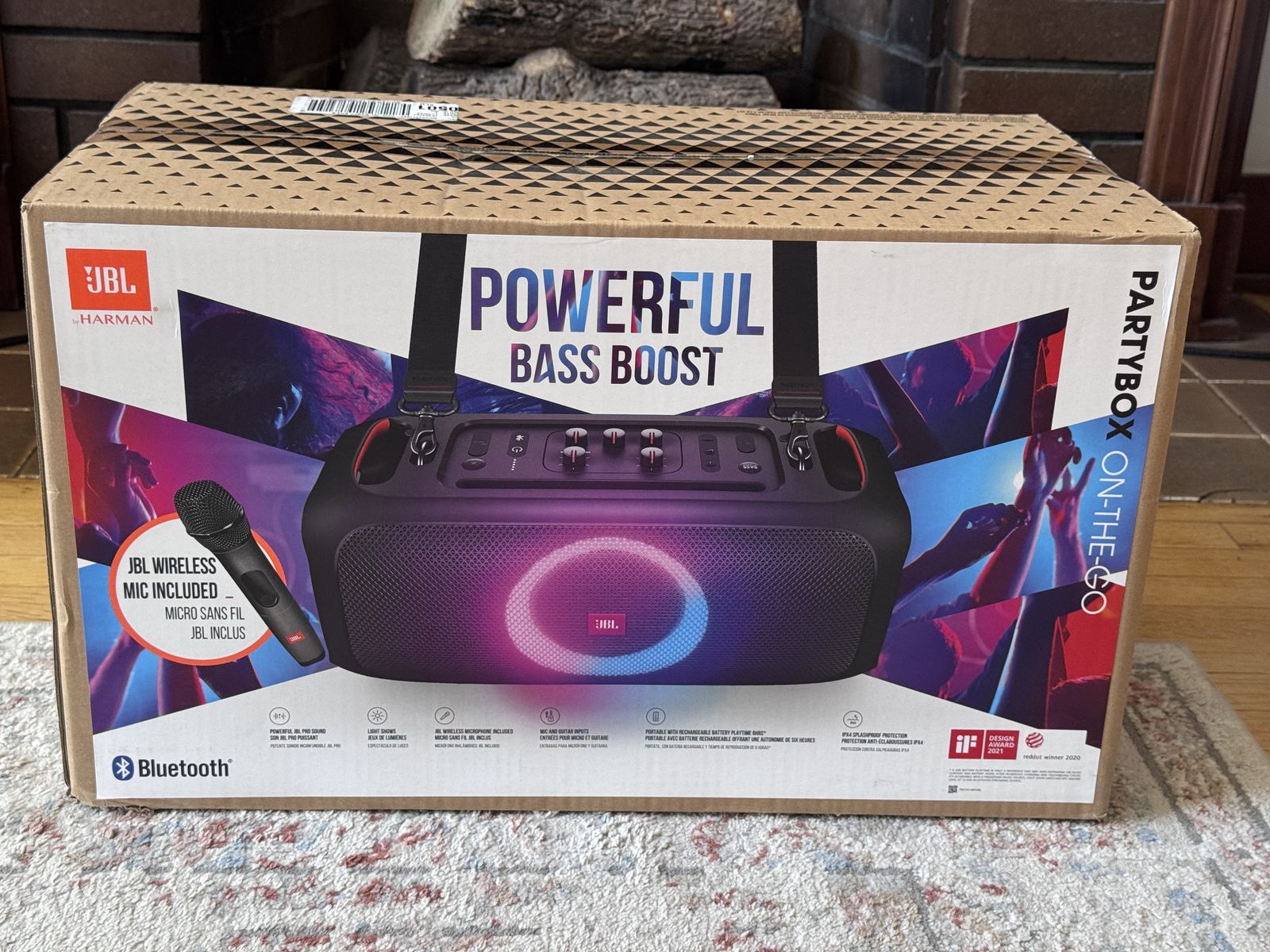 JBL PartyBox On-The-Go Powerful Portable Bluetooth Party Speaker NEW