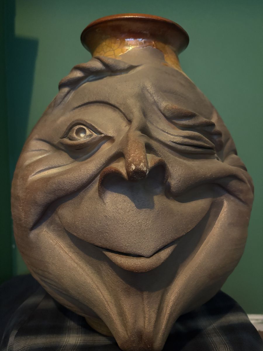 An Original Casey Hankin Ceramic Face Vase