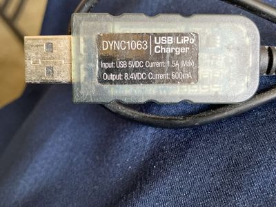 Dynamite DYNC1063 2S LiPo USB Charger Cable (8.4V 500mA)