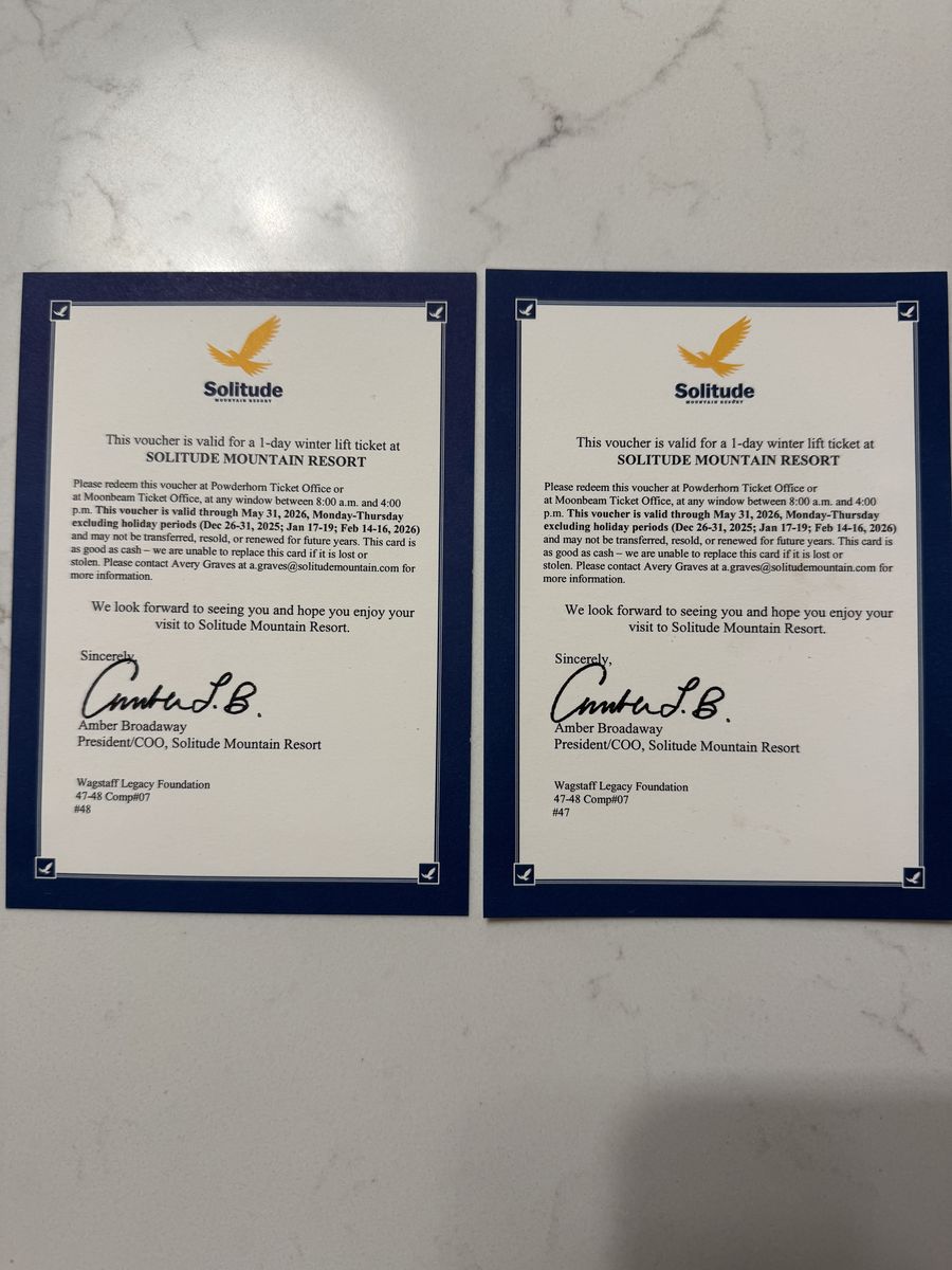 Solitude single day passes