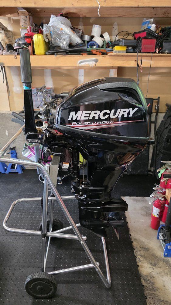 2015 Mercury Marine 15 HP 4-Stroke Outboard Boat Motor - Model 1F15201EK, short shaft