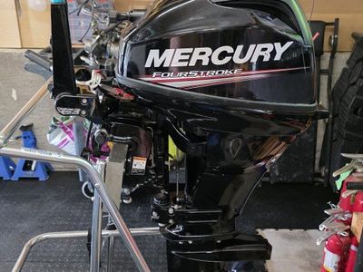 2015 Mercury Marine 15 HP 4-Stroke Outboard Boat Motor - Model 1F15201EK, short shaft