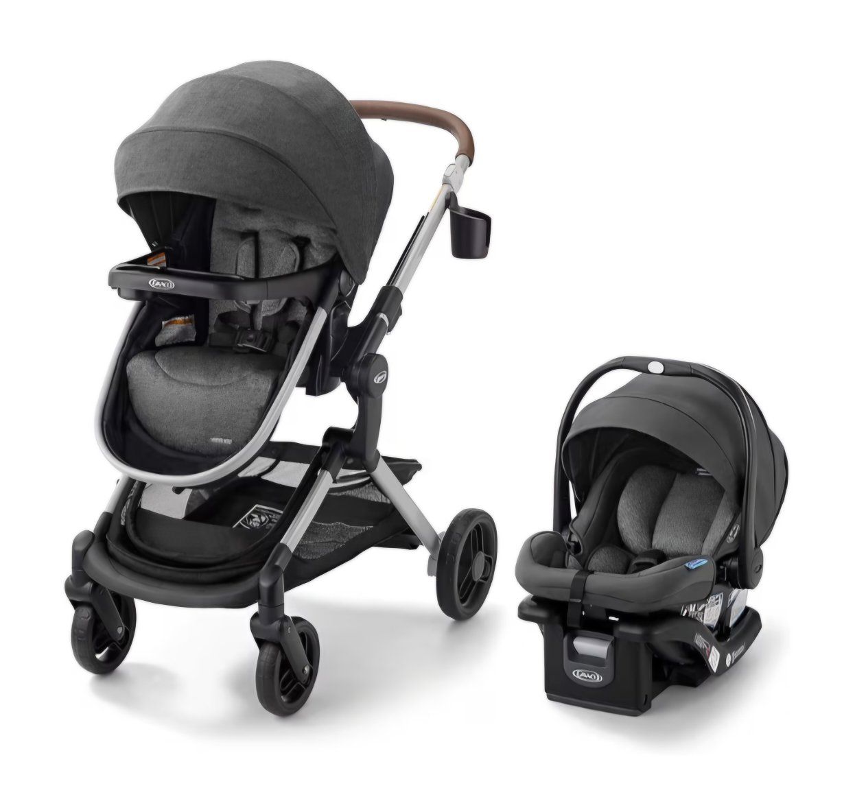 Graco Modes Nest Travel System, 3-in-1 Modular Carseat Stroller Combo, Includes the SnugRide DLX Infant Car Seat and Baby Stroll