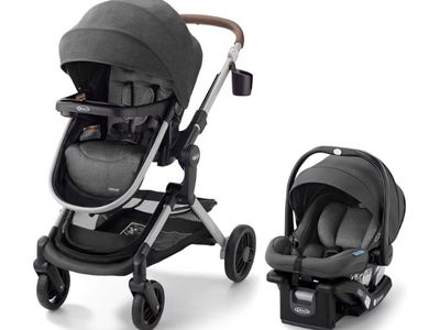Graco Modes Nest Travel System, 3-in-1 Modular Carseat Stroller Combo, Includes the SnugRide DLX Infant Car Seat and Baby Stroll