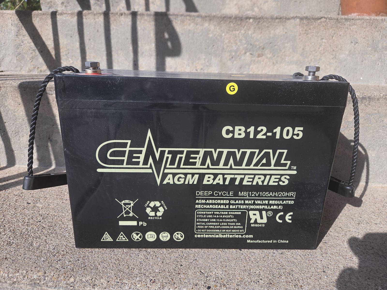 12V RV AGM Group 27 battery