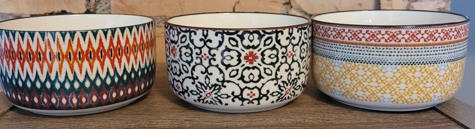 Signature Housewares 3-piece Stoneware
Storage Bow