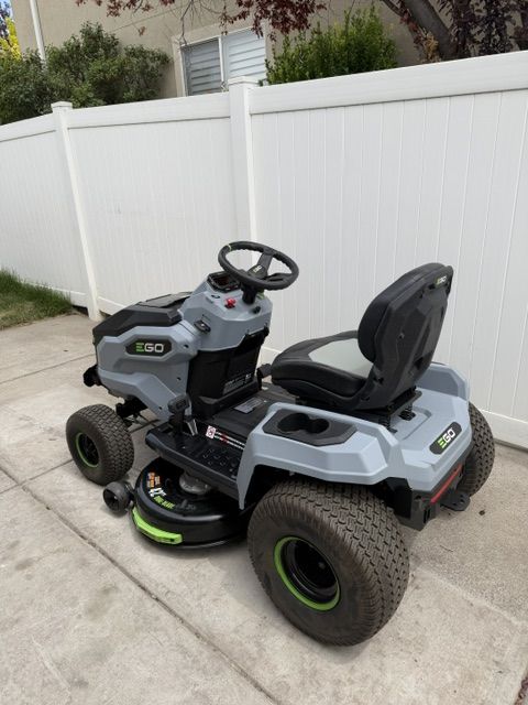 EGO Power+ Electric Riding Lawn Mower, 42" Deck Cordless Tractor, Includes (6) 56V 6.0Ah Batteries and Charger - TR4204
