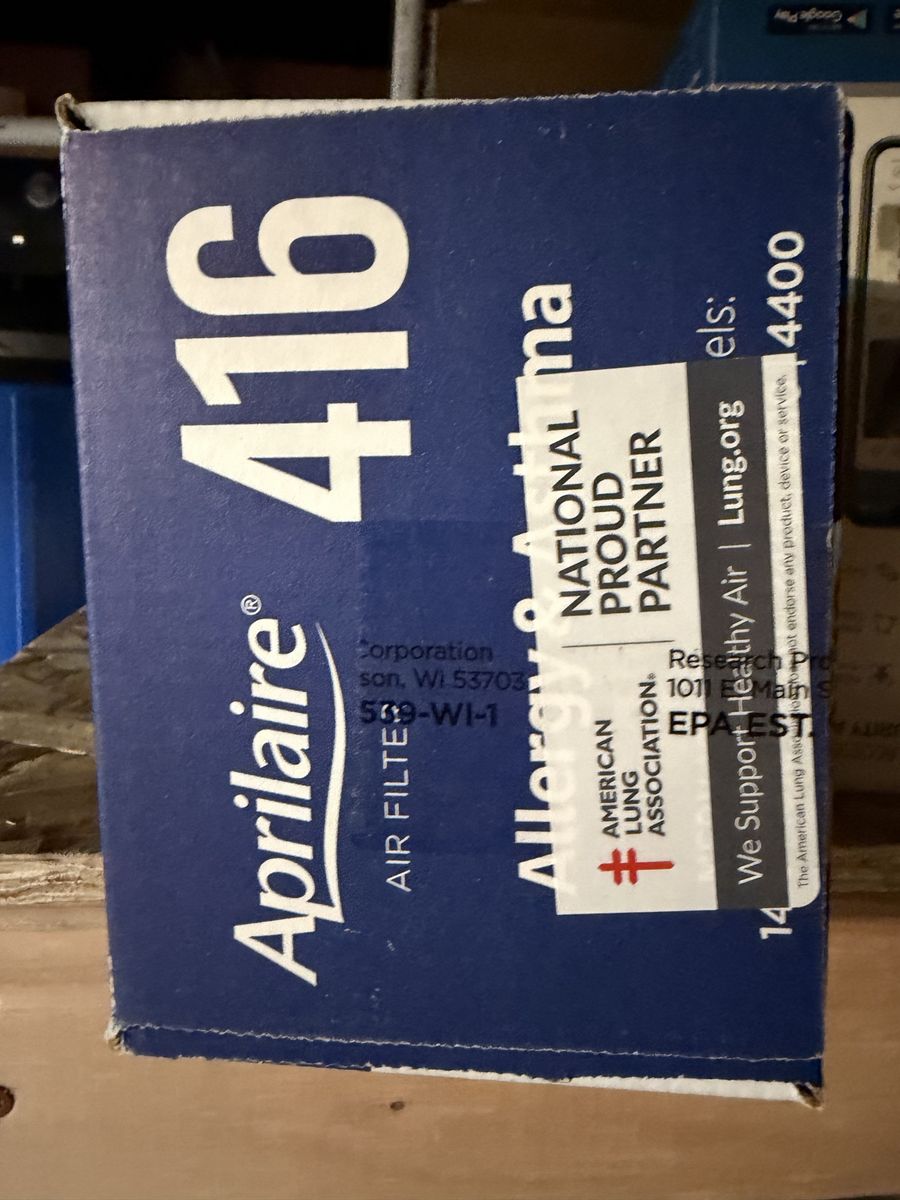 Aprilaire 416 Allergy & Asthma Air Filter - OEM HVAC Furnace Filter