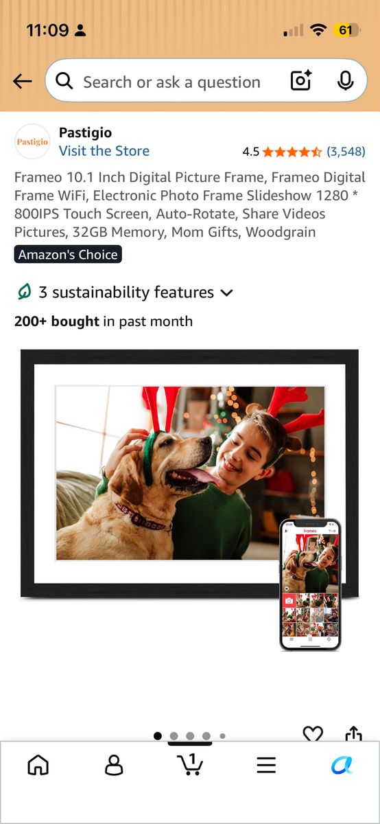 New WiFi Digital Picture Frame 32GB - Pastigio 10.1 inch