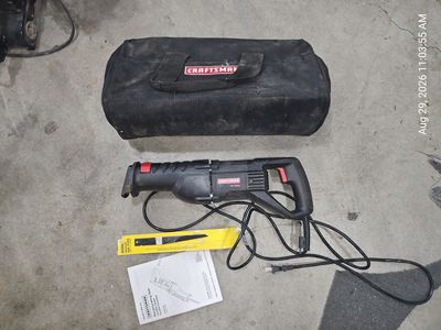 Craftsman 10 Amp Reciprocating Saw with Carrying Bag and Manual