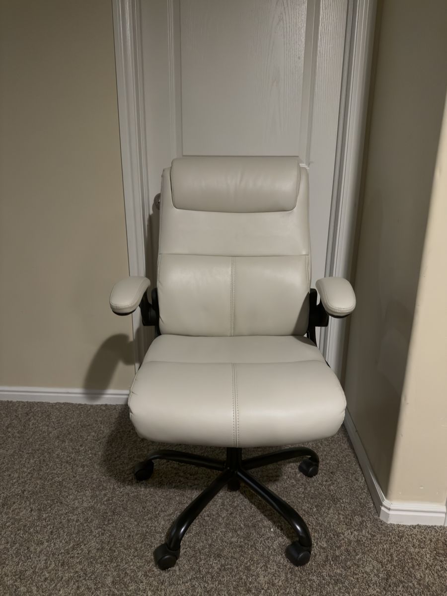 Wayfair Cream Leather Desk Chair