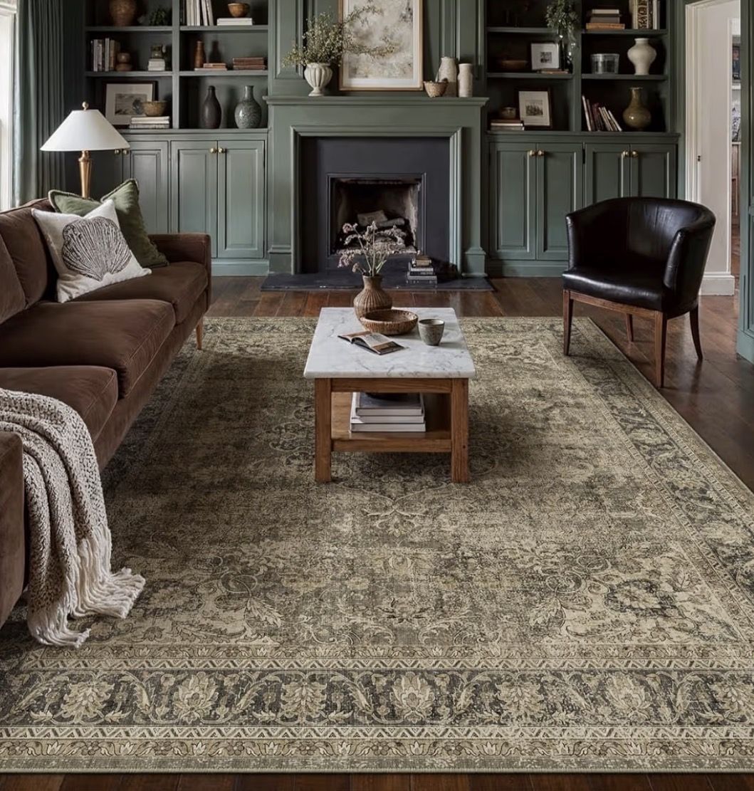 9x12 Vintage Brown Rug