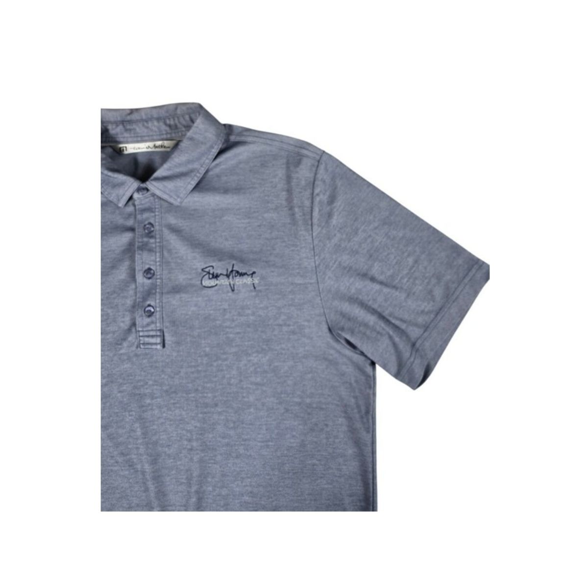 Travis Mathew Light Blue Polo Shirt Mountain Classic Steve Young Golf Men Large