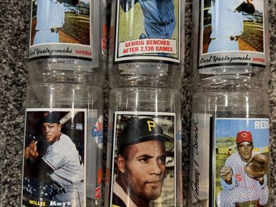 Vintage McDonald's MLB Baseball All-Time Greats Team Topps Collectible Glasses (Set of 6)