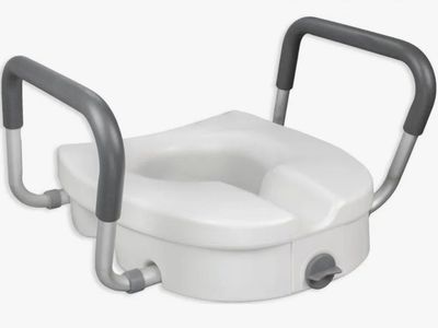 RMS Royal Medical Solutions Raised Toilet Seat with Arms, Universal, Adds 4.5" Height