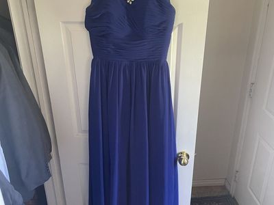 Stunning Navy Blue Bejeweled High-Neck Formal Gown Dress for Special Occasions