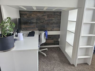 SMASTAD loft bed with desk