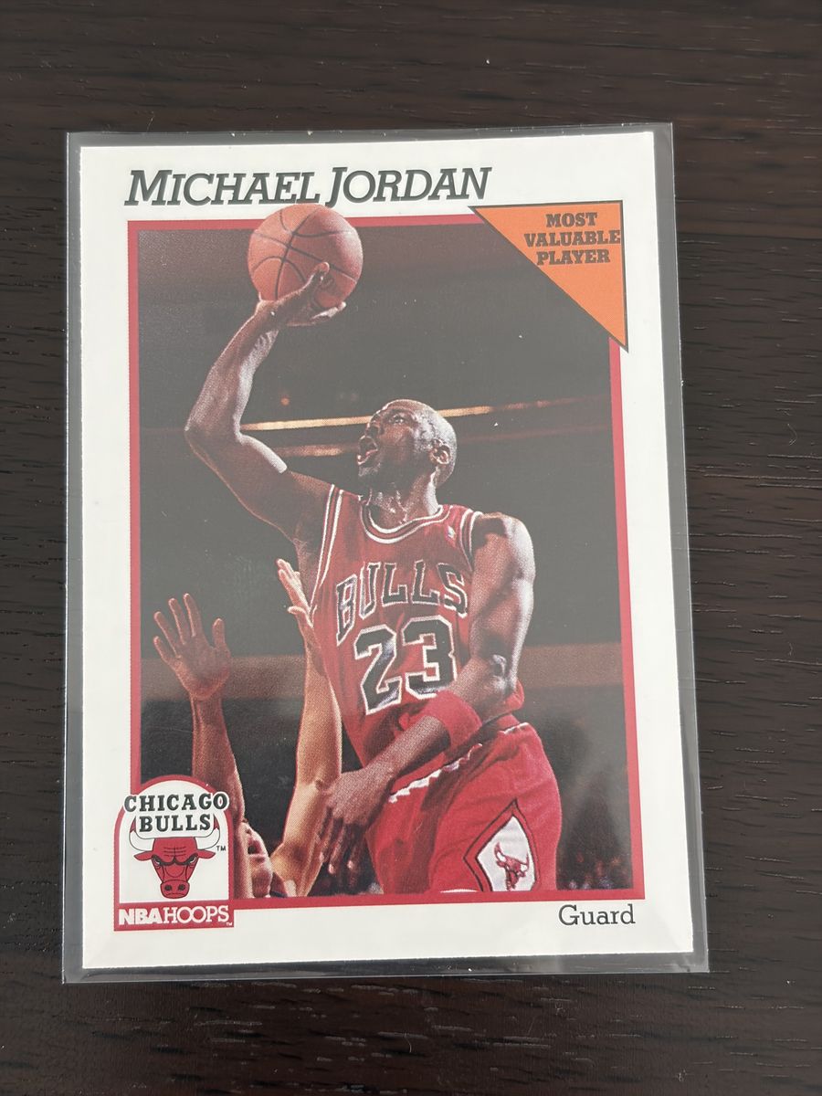 Michael Jordan 1991 NBA Hoops Chicago Bulls #30 Most Valuable Player Guard Basketball Card