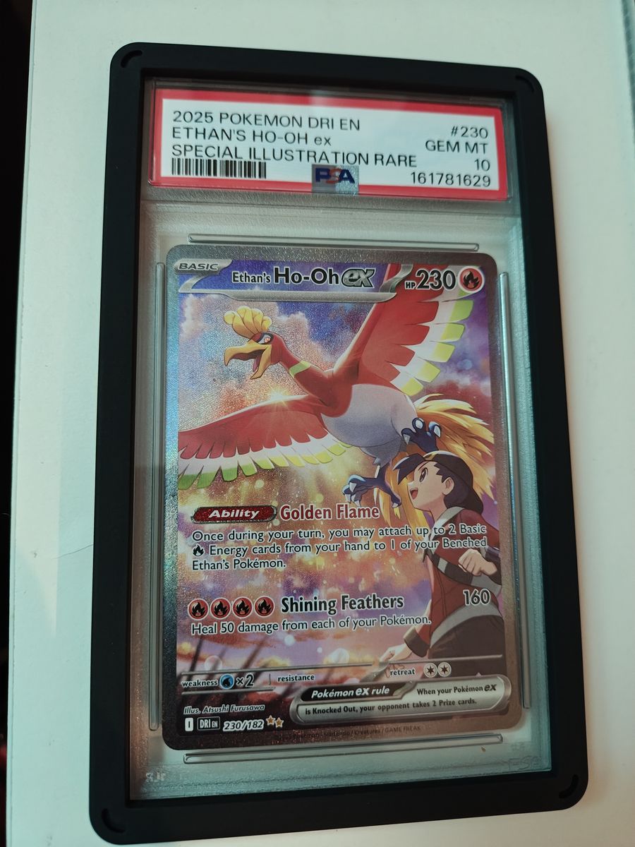 Pokemon Destined Rivals Ethan's Ho-Oh EX SIR PSA 10 Card