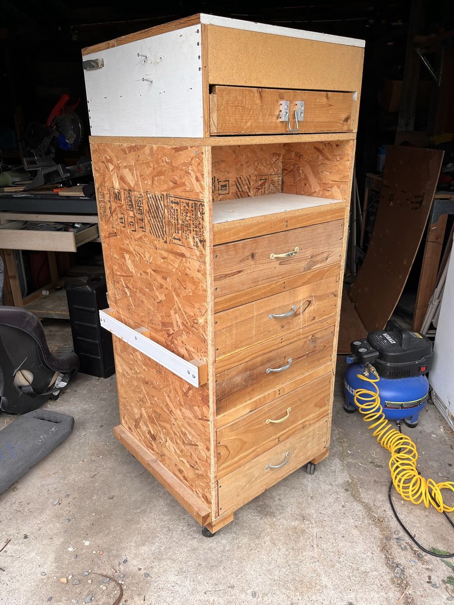 Workshop shelf organizer drawers garage shelf