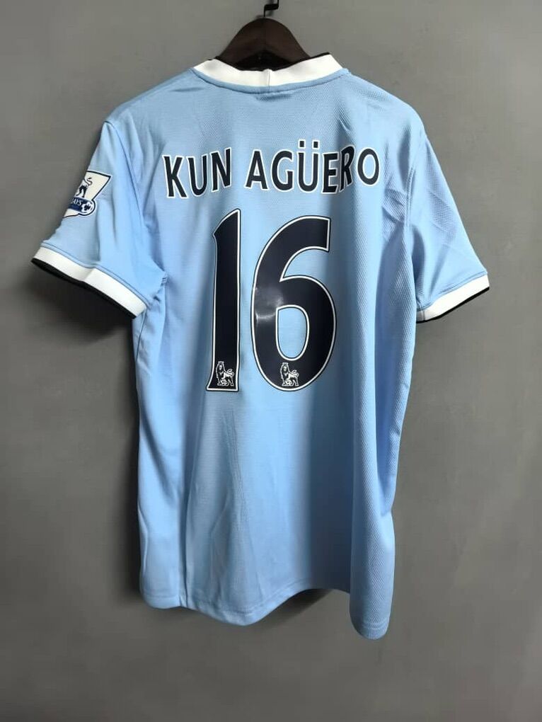 Agüero #16 | L | Man City 2013-14 Home Jersey