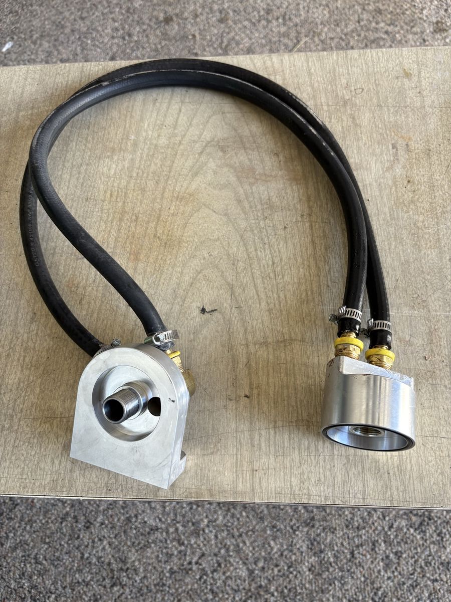 Oil filter relocation kit.