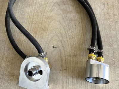 Oil filter relocation kit.