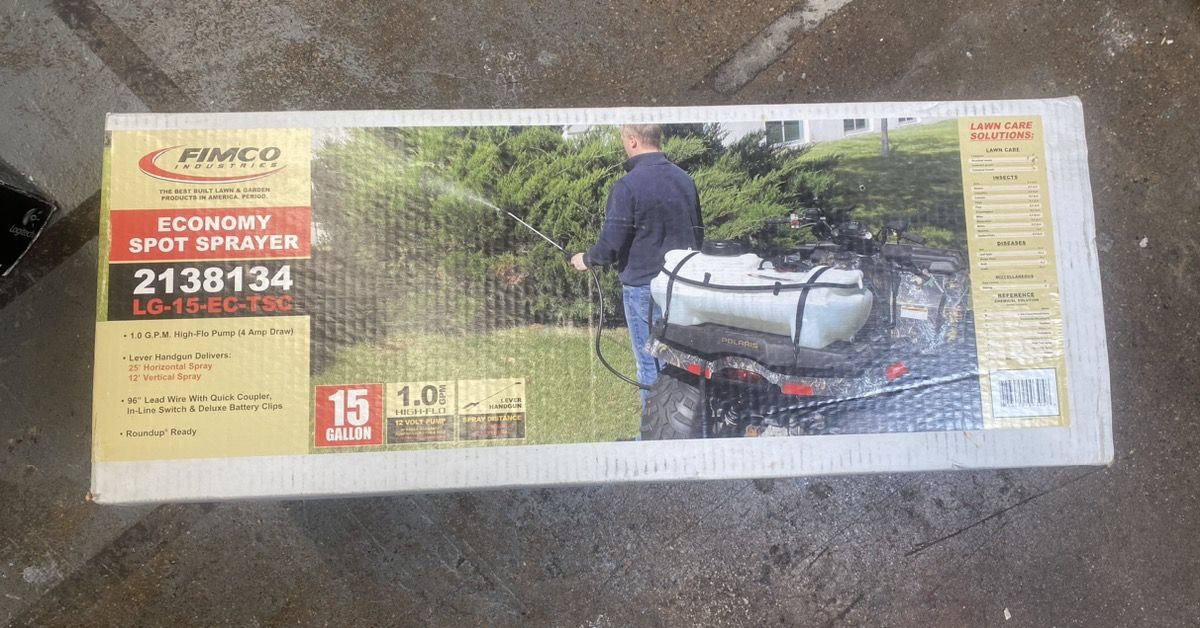 FIMCO 15 GALLON ECONOMY LEVER HANDGUN TANK SPRAYER - BRAND NEW #WCP028469