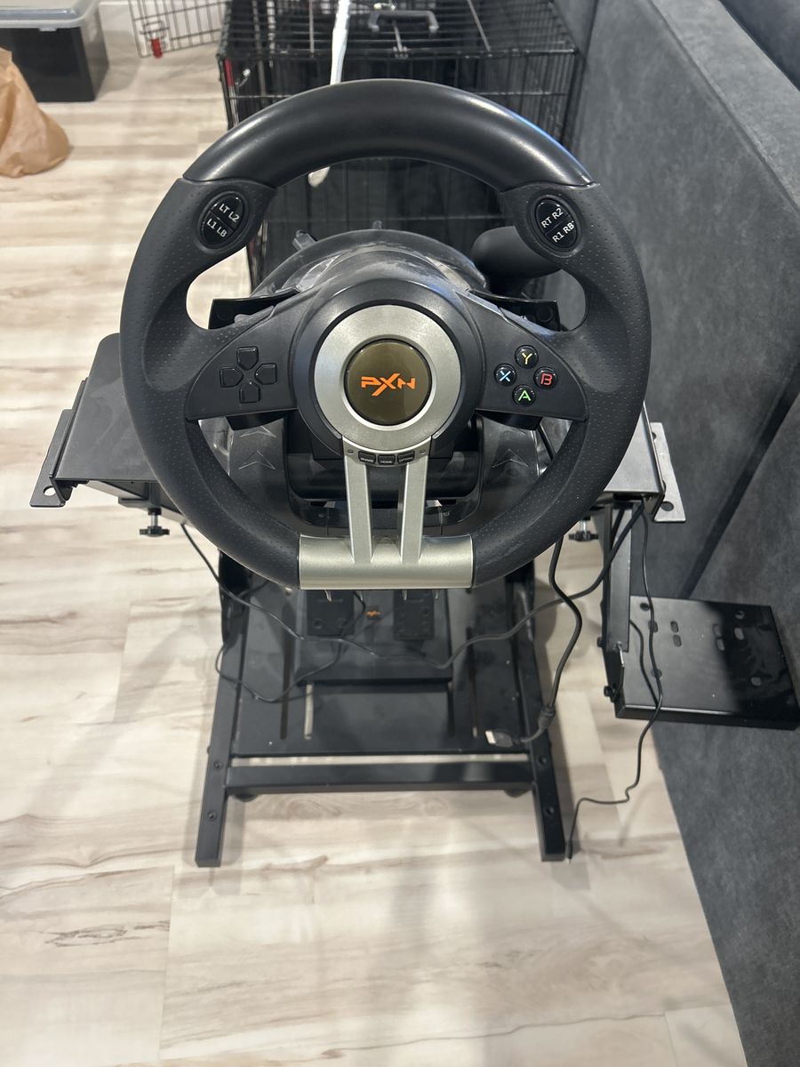 Racing Game Steering Wheel Mount And Steering Whee