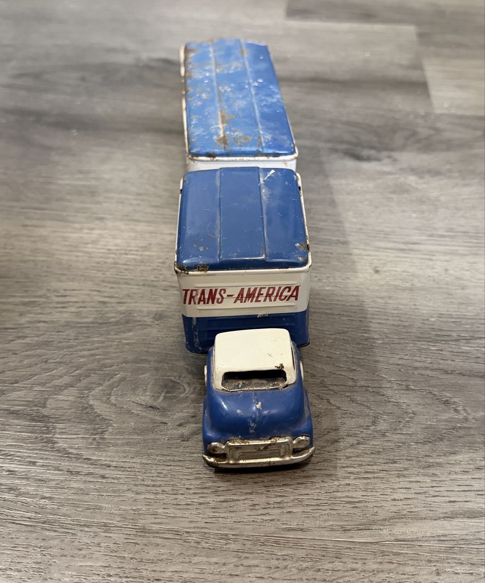 Early 1950’s SSS Tin Lithograph Tandem Truck Toy