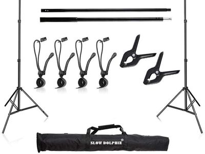 % Slow Dolphin Photo Video Studio 12 x 10ft Heavy Duty Adjustable Backdrop Support System