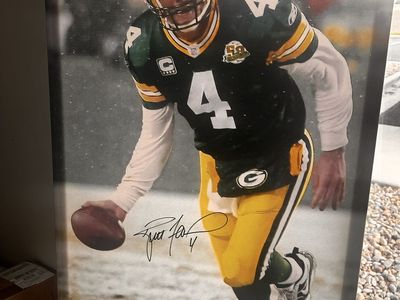 Brett Favre Green Bay Packers Autographed NFL Canvas Print Memorabilia 3ft Wide x 4ft