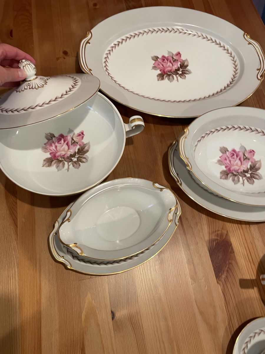 A1950s vintage Noritake China.  Rosewood  pattern. 