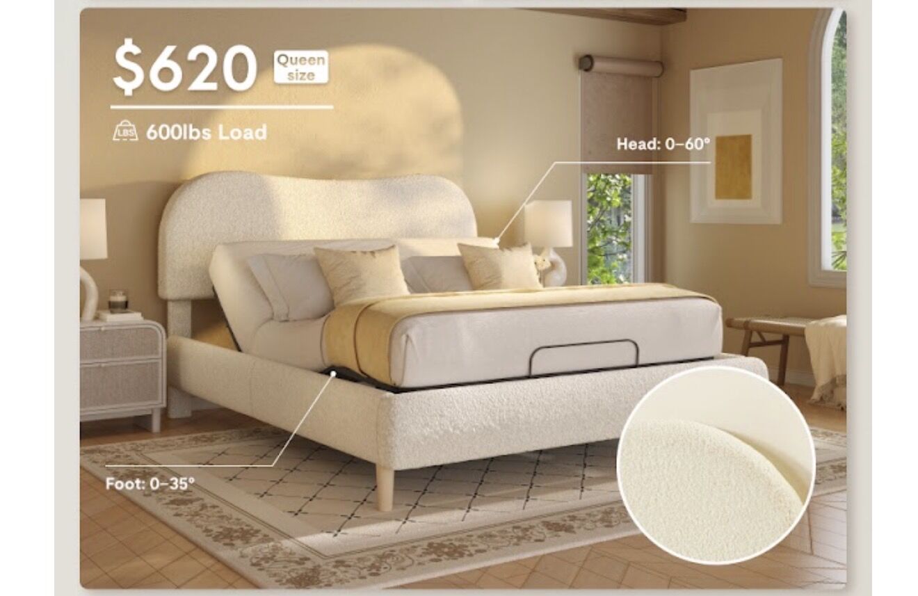 Brand New Queen Adjustable Bed + Mattress