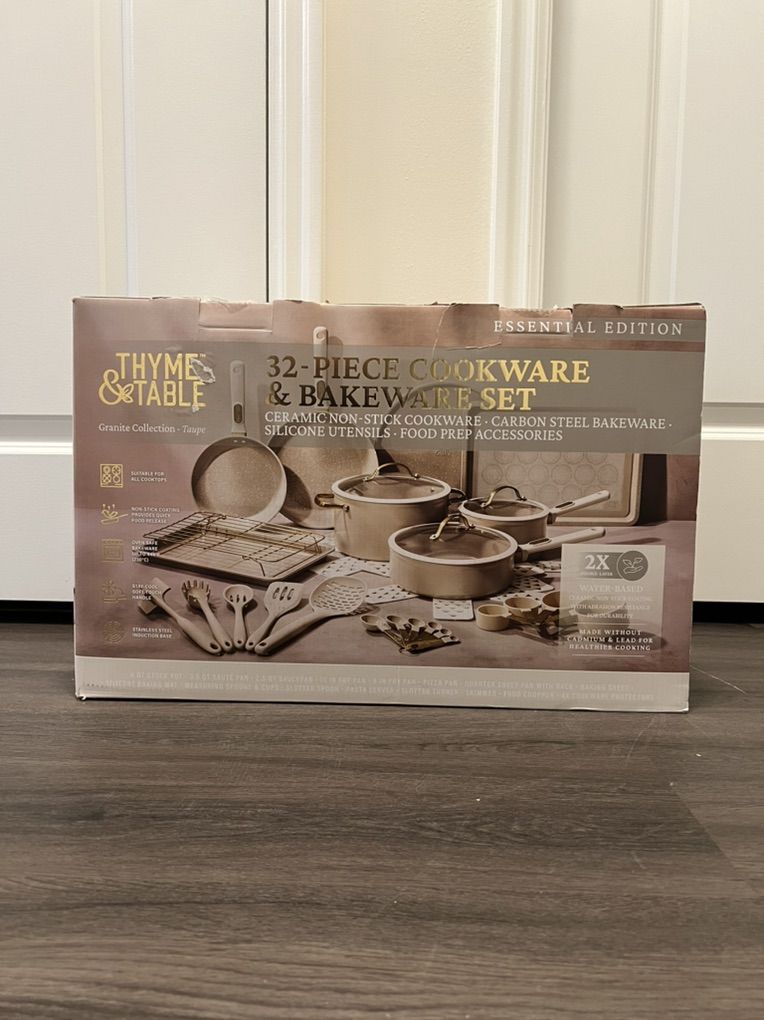 32-Piece Aluminum Cookware Set