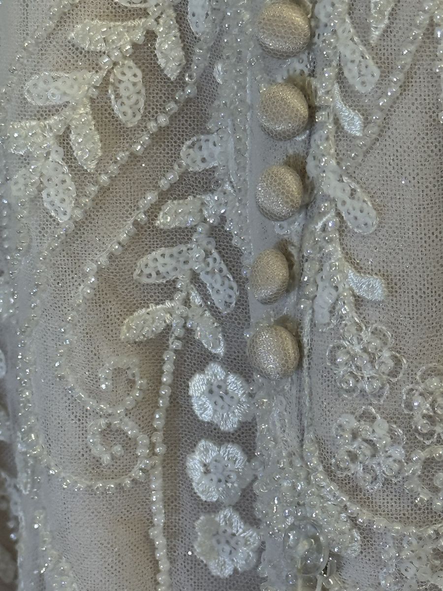 One-of-a-Kind Beaded Wedding Dress – Never Worn