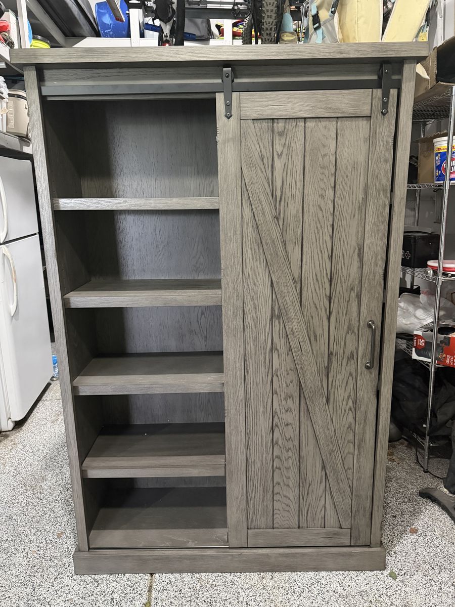72 Bookcase Armoire Or Bookshelf Office Gray
