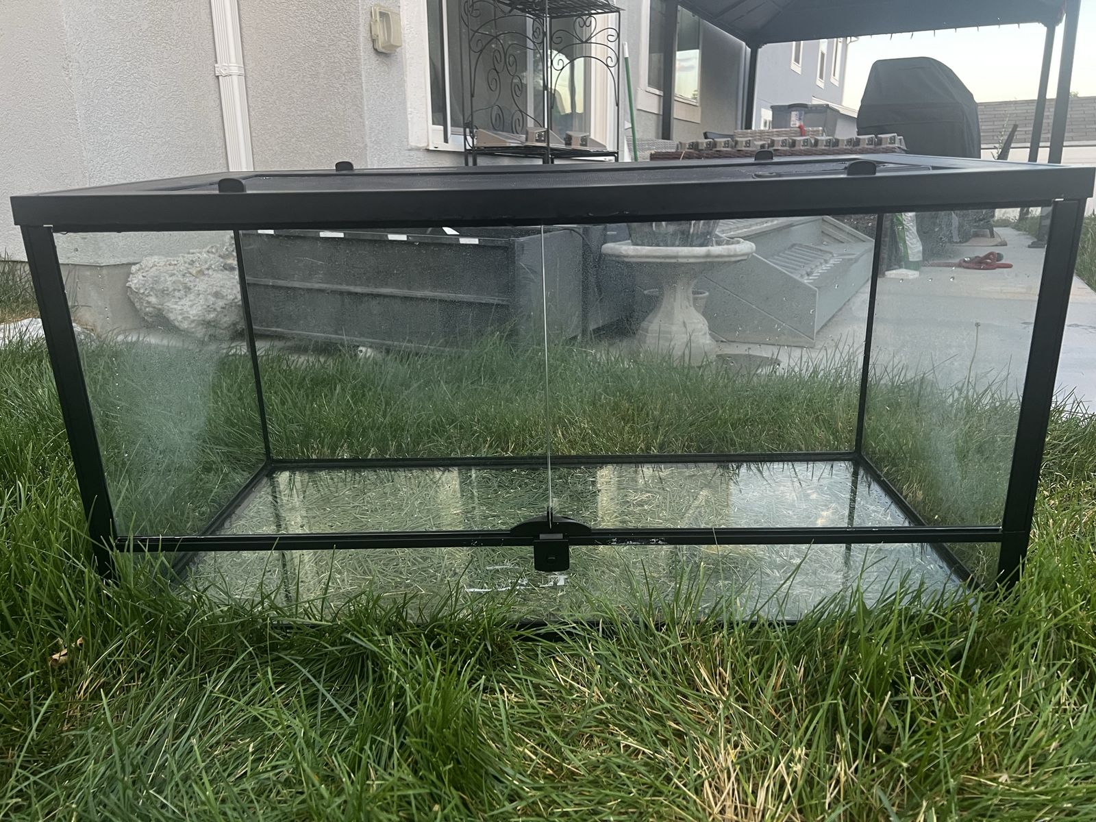 Glass Terrarium Reptile Enclosure, 18x18x36 inches, 50 Gallon with Locking Front Doors