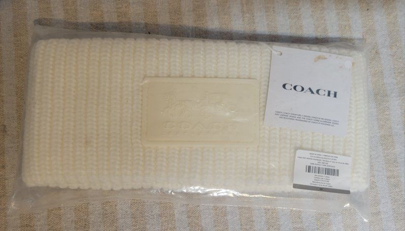 coach cable knit headband